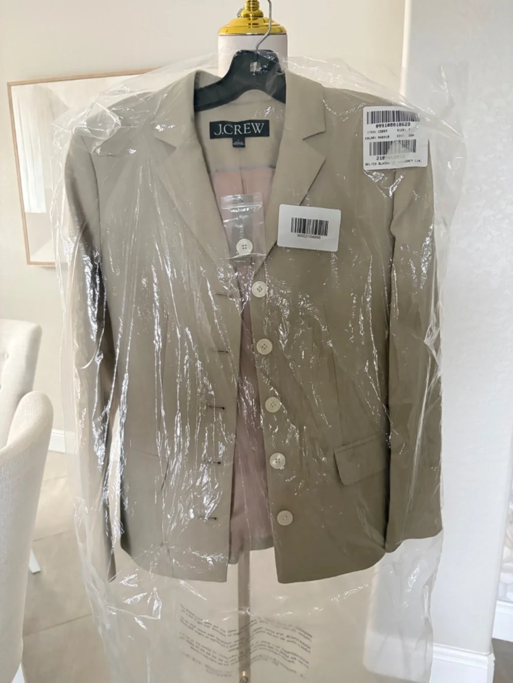 NWT J Crew Belted blazer in Gramercy linen blend